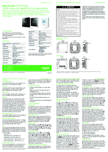 SpaceLogic TC900 fan-coil termosztátok - szerelési útmutató